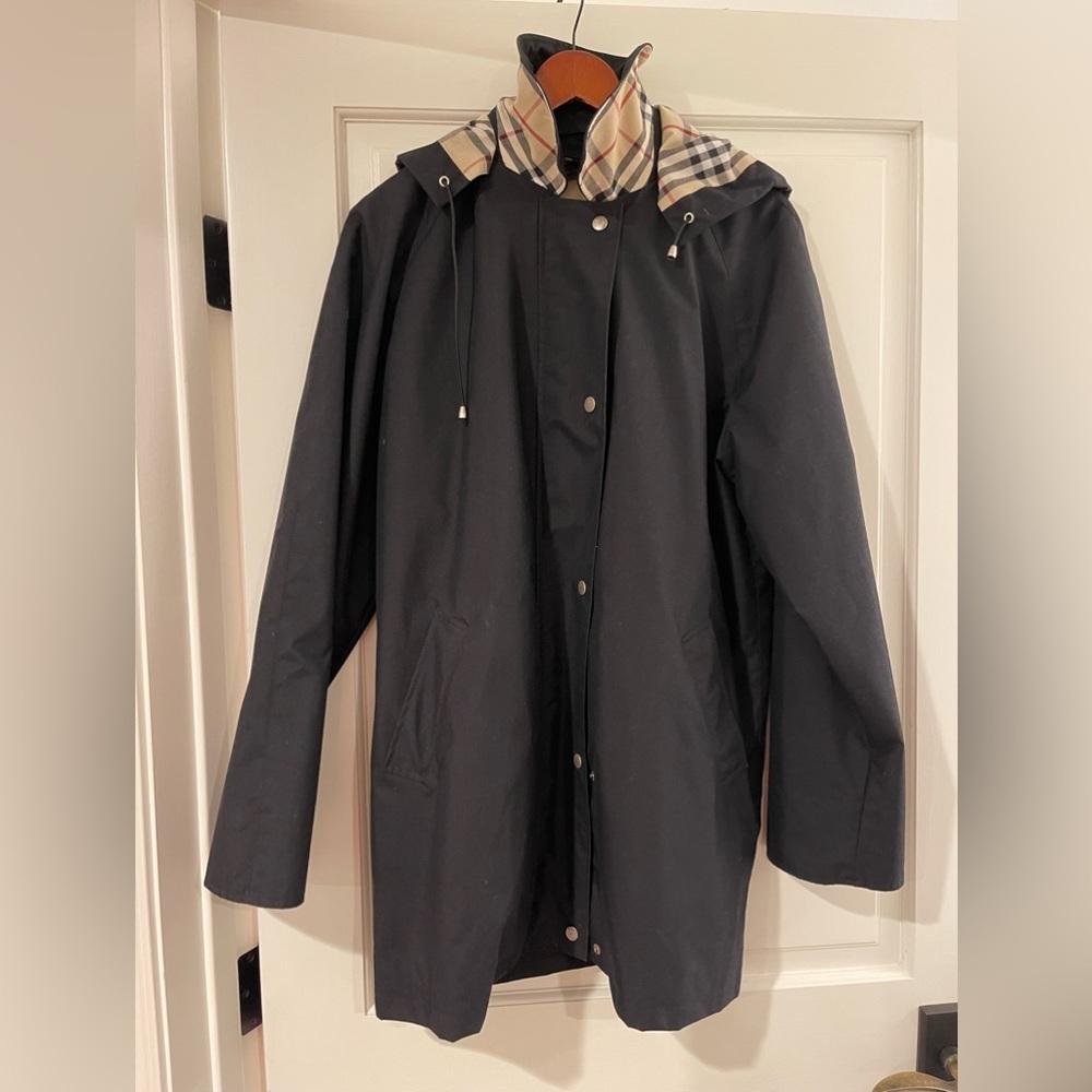 Burberry hooded raincoat